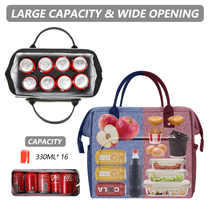 IDEATECH Large Insulated Lunch Bags for Work, Leakproof Lunch Box for Women & Men, Lunch Tote Cooler Bags with Adjustable Shoulder Strap for Teacher, Nurse, Mom, Womens Lunchbox Gifts (Grey) - Image 4